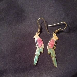 Vintage Parrot Dangle Earings